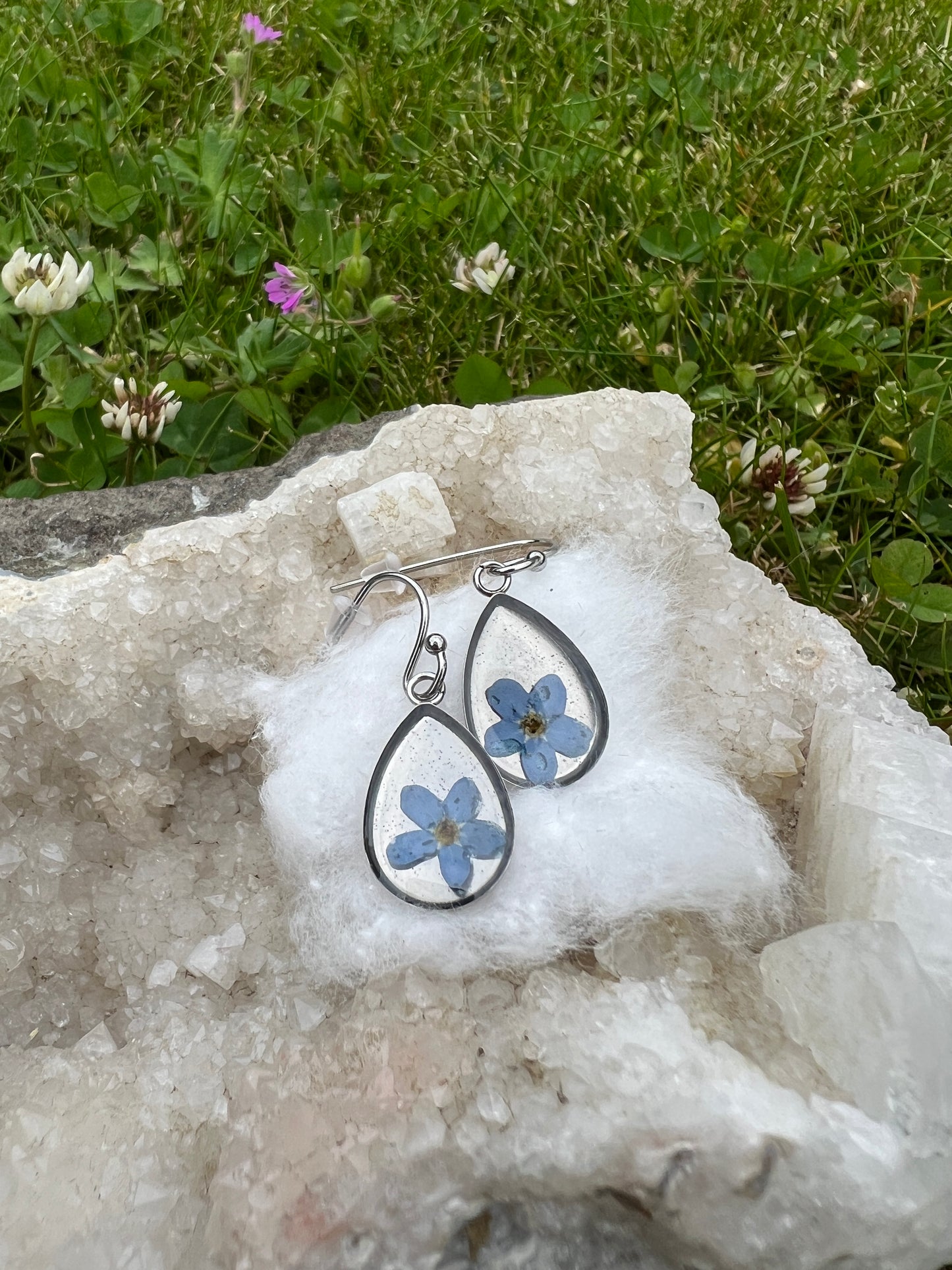 silvery light - earhooks