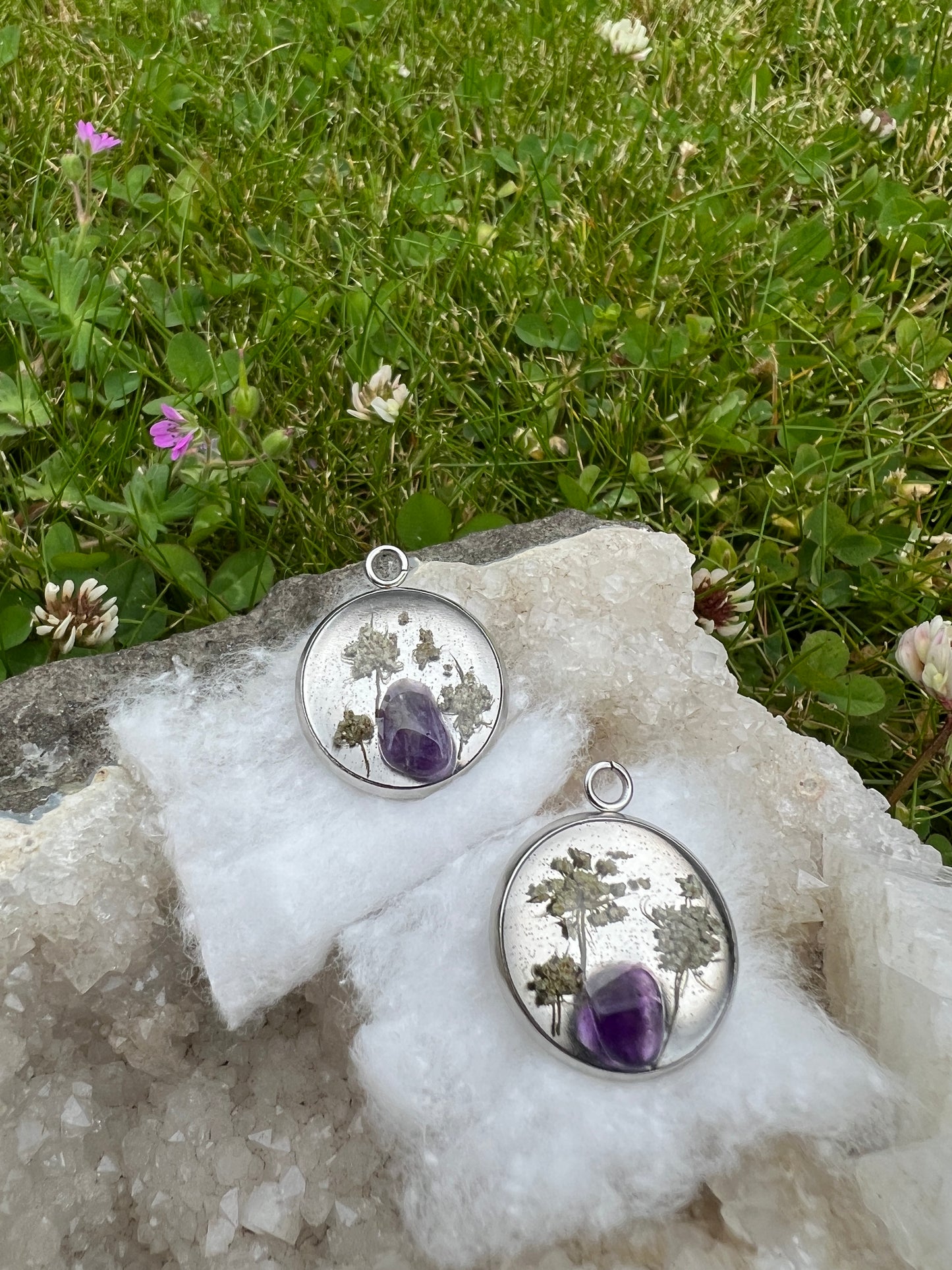 Crystal Amethyst Tinker Charms