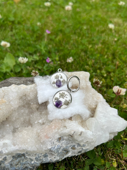 Crystal Amethyst Tinker Charms