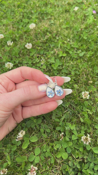 silvery light - earhooks